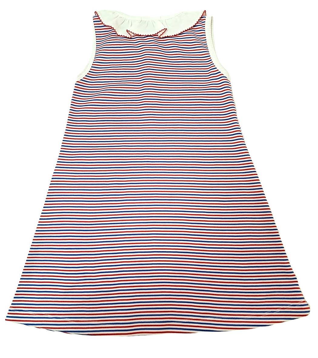 Patriotic Collection Girls stripe A line dress