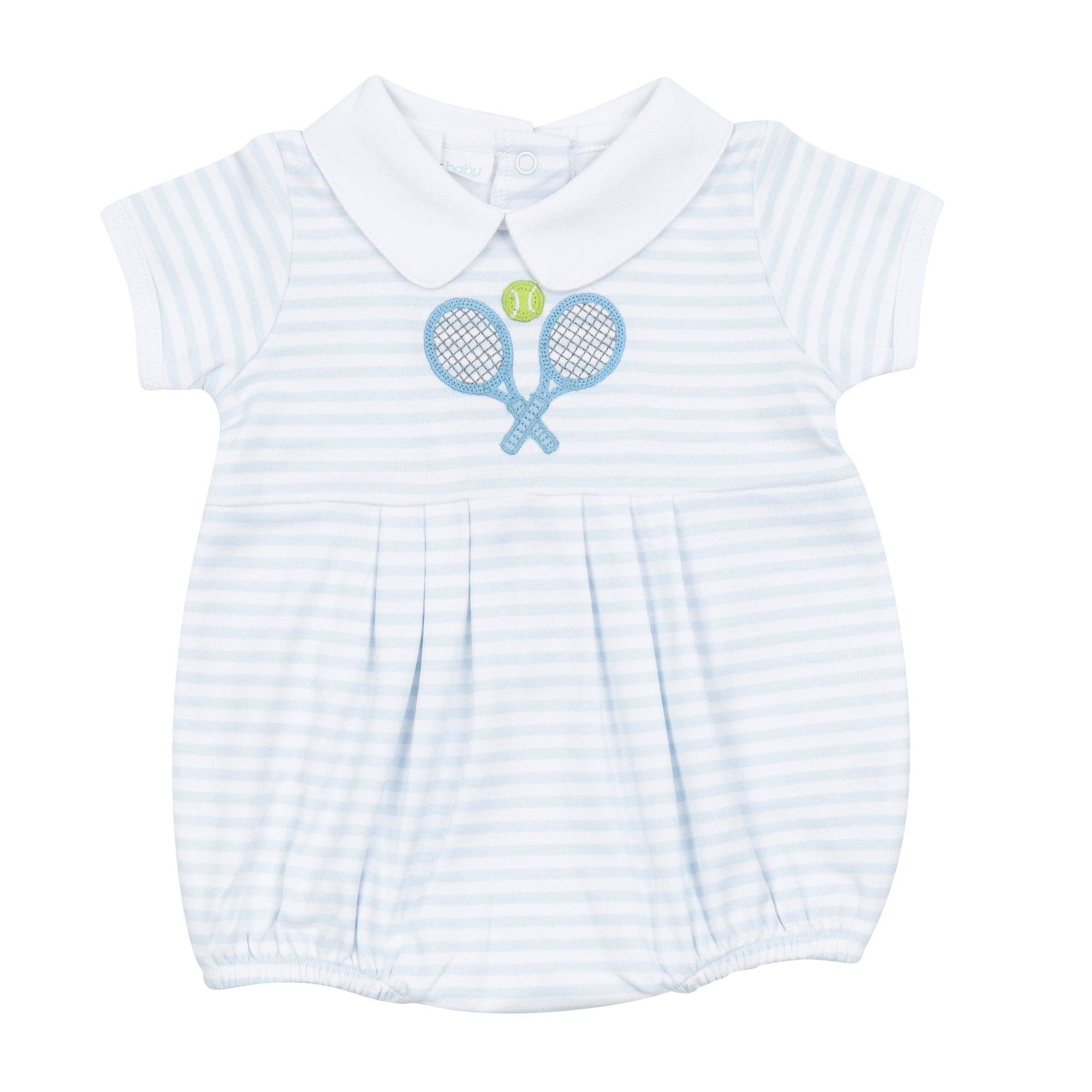 Courtside Cuties Applique Collared Bubble - Light Blue