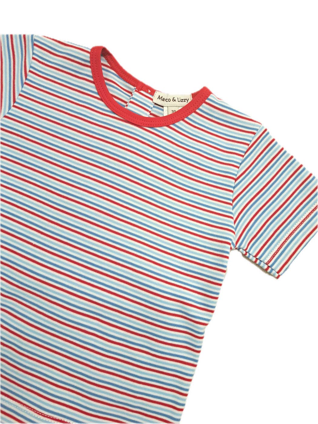 Red white and blue striped Boy's Short set