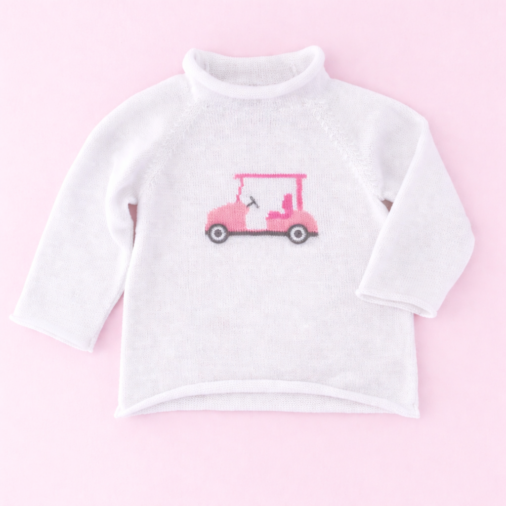 Little Golfer Rollneck Sweater - Pink